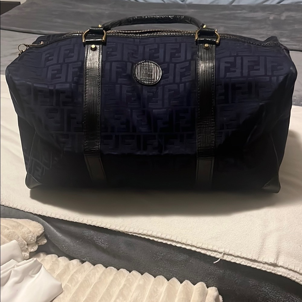Fendi Black and navy blue Travel Bag